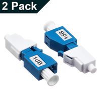 LC/UPC Singlemode Fiber Optic Attenuator ，Male-Female Fixed 1dB - 2 Pack