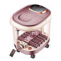 All in One Foot Spa Bath Massager with Remote Control and Wheels, Foot Soaking Tub Features Vibration O2 Bubbles Digital Digital Display, Proof Foot Spa Massager (Size : B)