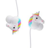 Earbuds for Kids Over 10,Moear 3D Rainbow Unicorn Earbuds with Different Earcap Cartoon Unicorn & Wired 3.5mm for Apple Samsung HTC Android Smartphones Tablets