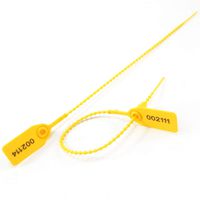 Leadseals(R) 100 PlasticTamper Seals, Zip Ties for Fire Extinguishers Pull Tite Security Tags Numbered Disposable Self-Locking Tie 250mm Length (Yellow)