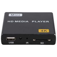 Digital Media Player, 4K Full-HD Digital Home Music Video Player HDMI/AV Output USB S/SPDIF Media Player Support TF Card with Remote Control, 100-240V.(us)