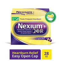 Nexium 24HR (28 Count, Capsules) All-Day, All-Night Protection from Frequent Heartburn Medicine with Esomeprazole Magnesium 20mg Acid Reducer