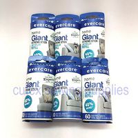 Evercare Giant Extreme Stick Lint Roller Remover, 60-Sheets Refill - 6 Rolls