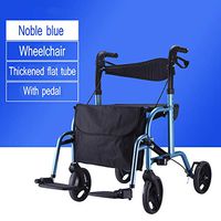 SSLW Wheeled Walker Ergonomic Handle Shopping Cart Walking Frame 4 Wheel Scooter Shopping Wheelchair and Pedal