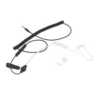 Tebatu Anti-Radiation Headphone Earphone with Mic,Spiral Acoustic Hollow Air Tube 3.5mm