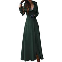 Clearance! Sunfei Womens Winter Lapel Slim Coat Trench Jacket Long Parka Overcoat Outwear (Green, Large)