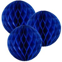 Just Artifacts Tissue Paper Honeycomb Ball (Set of 3, 4inch, Blueberry) - Click for More Colors & Sizes!