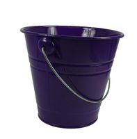 1 Metal Pail Bucket with Handle Party Favor 5-1/2" Tall Purple Colors Tkdream