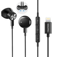 KEEZING Light-ning Headphones for iPhones,Earphones Magnetic Earbuds in-Ear MFi Certified with Microphone& Remote Compatible with iPhone 11 Pro Max iPhone X/XS Max/XR iPhone 8/ iPhone 7