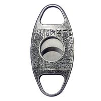 BUY-TO Cigar Cutter Guillotine Cut Stainless Steel Zinc Alloy Creative Relief Fits Most Cigars 9440mm,Silver