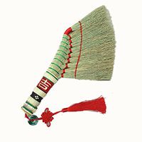 Hand-woven natural environmental plant sorghum seedbed brush, bedroom household dusting brush, compartment cleaning brush, sweeping artifact, broom home town house evil spirits, creative gifts, myster