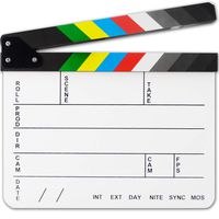 LinSHdi426 Film Director Clapboard - Acrylic Dry Erase Film Director Clapboard Video Scene Movie Clapper Board Slate