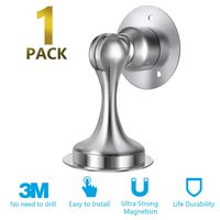 Door Stopper, Magnetic Door Stop, Stainless Steel, Magnetic Door Catch, 3M Double-Sided Adhesive Tape, No Drilling, Screws for Stronger Mount, Hold Your Door Open, 1 Pack to Have a Try