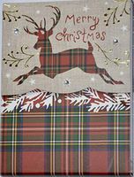 Punch Studio 75-Sheet Pocket Notepad - Merry Christmas Plaid Reindeer