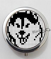 BlackKey Pixel Pattern 3-Compartment Decorative Pocket Gift Box Case Organizer for Pill, Color 1 -2149