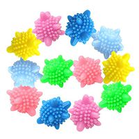 Betoores Colorful Solid Wash Balls Laundry Ball Washing Machine Anti-Winding Balls Reuseable Washing Balls Set(12 Pcs,Random Color)