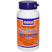 NOW Foods - Beta-Glucans with ImmunEnhancer Xtra Strength 250 mg. - 60 Vegetarian Capsules