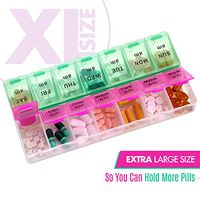 MEDca Weekly Pill Organizer, Twice-a-Day, 1 Pill Organizer"New Attractive Coloring"