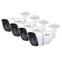 TMEZON 4 Pack HD 2.0MP 1080P AHD/CVI/TVI/960H Bullet Security Camera Day Night Vision 36 IR LEDs Waterproof Outdoor/Indoor 2.8mm Wide Angle for CCTV Camera System (Metal,White)