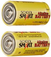 School Smart Alkaline C Batteries, Pack of 2