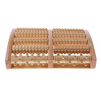LoveinDIY 5 Rows Wooden Foot Roller Wood Care Massage Reflexology Relax Stress Relief