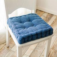 Peacewish Thicker Square Seat Cushion for Home Office Kitchen Indoor Solid Color Chair Pads (Blue, S)