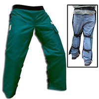 Forester Chainsaw Safety Chaps with Pocket, Apron Style (Short 35", Forest Green)