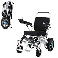 AINIDEMA Portable Premium Power Wheelchair, Aerospace Aluminum Crafted Design Foldable Super Lightweight Powerful Dual Motor, Airplane Ready Folding Electric Wheelchair,Black