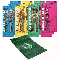 Lion Rolling Circus King Size Clear Rolling Papers (12 Packs) with Leaf Lock Gear Smell Proof Pouch