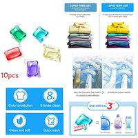 Clean & Care Pacs,Dissolvable Easy FlushTurbo Laundry Detergent Pacs, Portable travel Powerball - Removes Tough Stains and Odors (10pcs)
