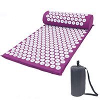 Xuan Yu Massage 66x42cm Massage Mat Yoga Mat Acupressure Mat Lady Acupressure Mat Sports Mat Pillow (Color : Purple)