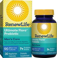 Renew Life Ultimate Flora Men's Care Probiotic, 90 Billion CFU, 30 Capsules (Package May Vary)