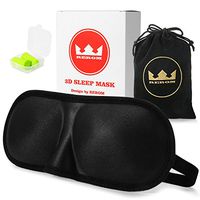 Eye Sleep Mask - REROM 3D Sleep Mask For A Full Night Sleep Lightweight & Comfortable Super Soft Large Adjustable 3D Contoured Eye Masks for Sleeping (Black)