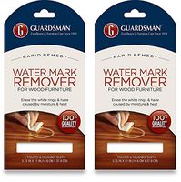 Guardsman Water Mark Remover Cloth - Erase White Rings & Haze Caused by Moisture and Heat - Reusable - 405200-2-Pack
