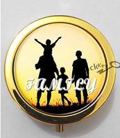 BlackKey Family Beautiful Inspirational Word 3-Compartment Decorative Pocket Gift Box Case Organizer for Pill, Color 2 -1722