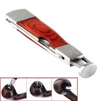 WAKA WAKA Tobacco Pipe Tool, 3 in 1 Stainless Steel Wooden Smoking Pipe Cleaning Tool Tobacco Tamper Pipe Cleaners