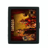 Perfection In Style Metal Cigarette Case Vintage Creepy Clowns Design 015