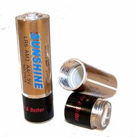 2 AA Battery Shaped Stash Pill Box Batteries