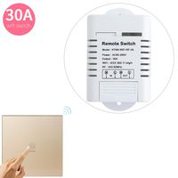 110V 30A 3300 Watts Wifi Relay for Light Switch and Water Heater Timer and Pump Control - Support Manual and Remote Control - Touch Panel Transmitter Paired Well(Gold)