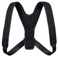 Back Posture Corrector Brace Adjustable Strap Improve Bad Posture for Women Men & Kids Black Size Medium