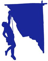 hBARSCI Rock Climbing Vinyl Decal - 5 Inches - for Cars, Trucks, Windows, Laptops, Tablets, Outdoor-Grade 2.5mil Thick Vinyl - Cobalt Blue