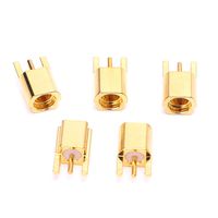 MMCX Female Jack Connector PCB Mount with Solder Straight Gold Plated 3 Pins by Keaiduoa