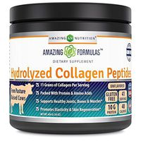 Amazing Formulas Hydrolyzed Collagen Peptides Unflavored 16 oz 454 Grams-(Non-GMO,Gluten Free)-11 Gram Collagen per Serving - Packed with Proteins & Amino Acid-Promotes Healthy Bones, Muscles & Joint