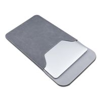 TOPCHANCES Pu Leather Silm Sleeve Case Bag Laptop Cover for Macbookwith Mouse Pad (MacBook 12", Grey)