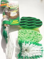 Libman 4 Pc Cleaning Sponges Dish Wand Non-Scratch HD Brush and Scrapers (Made in USA)