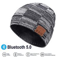 Bluetooth Beanie hat,Soft Warm Music Hat with Detachable Stereo Speakers & Microphone, Unisex Music Beanie for Outdoor Sports,Christmas Electronic Gifts for Men/Women