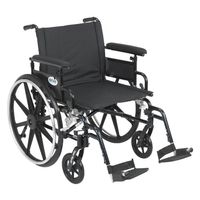 Drive Medical Viper Plus GT Wheelchair with Flip Back Removable Adjustable Full Arms, Swing Away Footrests, 22" Seat