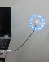 PowerTRC LED Programmable Message Fan with Customized Drawing - USB Powered (Blue Led)
