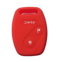 Red Silicone Rubber Keyless Entry Remote Key Fob Case Skin Cover Protector for Honda 2+1 Buttons