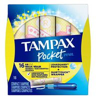 Proctor & Gamble Tampax Tampons 16 Count Pocket Unscented Regular (3 Pack)